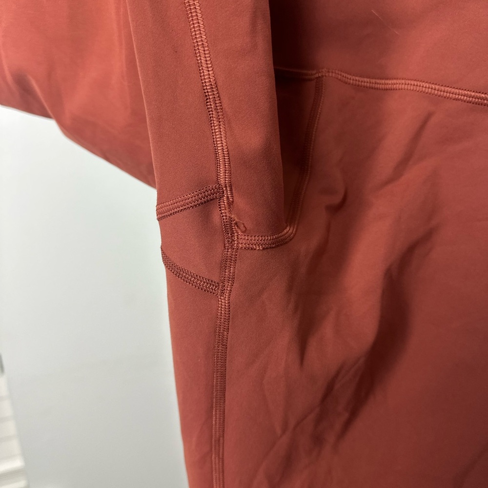 Lululemon Wunder Under Crop (High-Rise) Full-On Luxtreme 21" Brick Rose size 14 - Picture 8 of 8